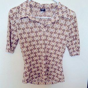 Y2k collared cute top pair with some overalls!